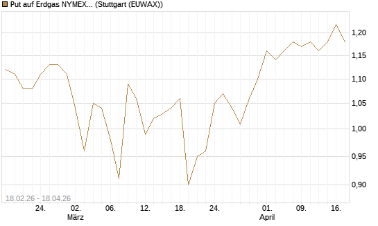 Put auf Erdgas NYMEX 12/26 [DZ BANK AG] Chart