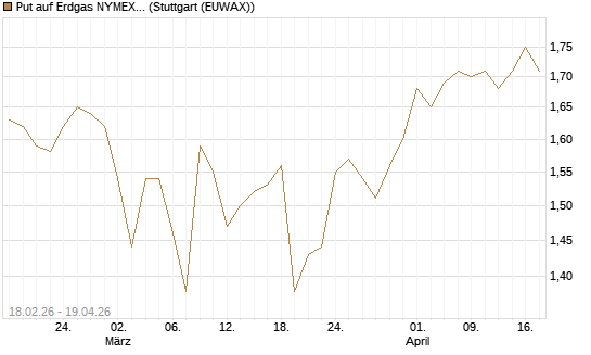 Put auf Erdgas NYMEX 12/26 [DZ BANK AG] Chart