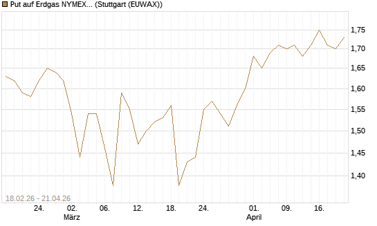 Put auf Erdgas NYMEX 12/26 [DZ BANK AG] Chart