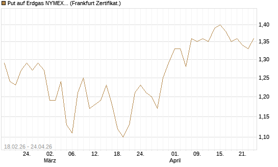 Put auf Erdgas NYMEX 12/26 [DZ BANK AG] Chart