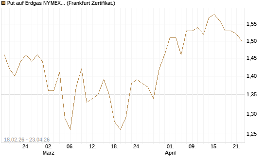 Put auf Erdgas NYMEX 12/26 [DZ BANK AG] Chart