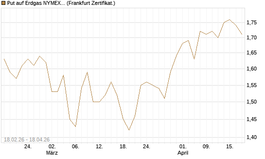 Put auf Erdgas NYMEX 12/26 [DZ BANK AG] Chart
